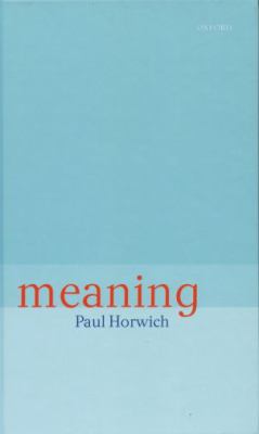 Meaning   1998 9780198237280 Front Cover