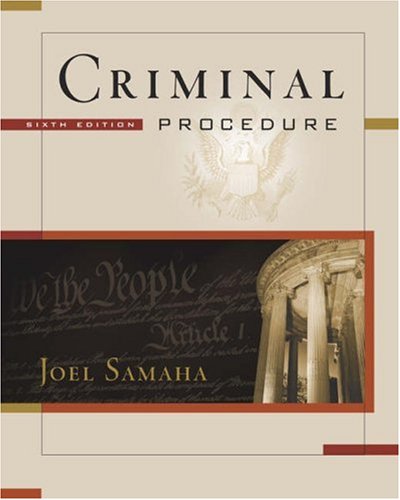 Criminal Procedure  6th 2005 (Revised) 9780534629281 Front Cover