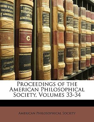 Proceedings of the American Philosophical Society  N/A 9781149873281 Front Cover