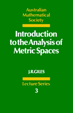 Introduction to the Analysis of Metric Spaces   1987 9780521359283 Front Cover