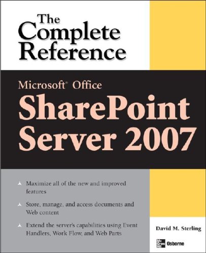 Microsoftï¿½ Office SharePointï¿½ Server 2007: the Complete Reference   2008 9780071493284 Front Cover