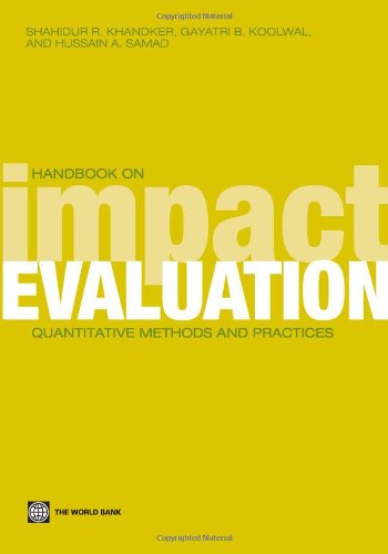 Handbook on Impact Evaluation Quantitative Methods and Practices  2009 9780821380284 Front Cover