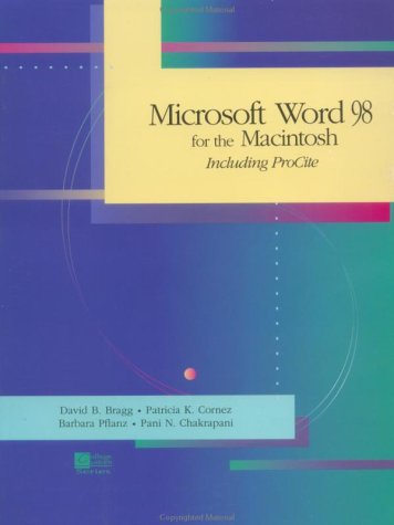 Microsoft Word 98 for the MAC N/A 9780072306286 Front Cover