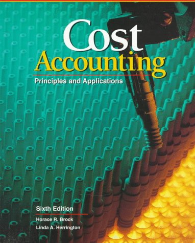 Cost Accounting Principles and Applications, Text 6th 1999 9780028034287 Front Cover