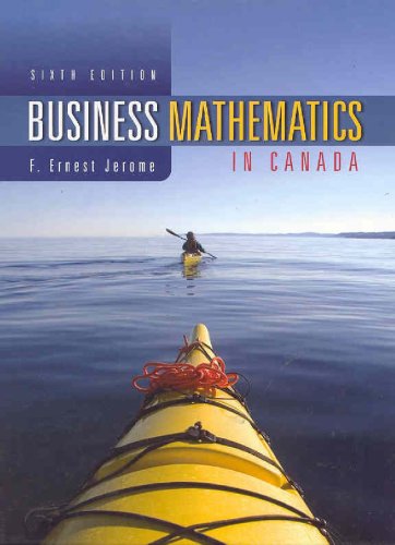 BUSINESS MATHEMATICS IN CANADA N/A 9780070965287 Front Cover