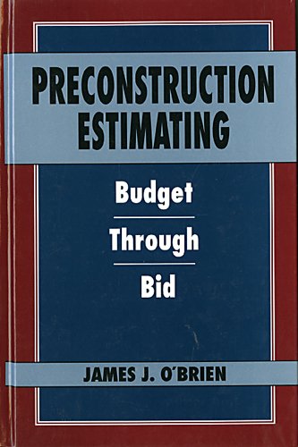 Preconstruction Estimating : Budget Through Bid N/A 9780070479289 Front Cover