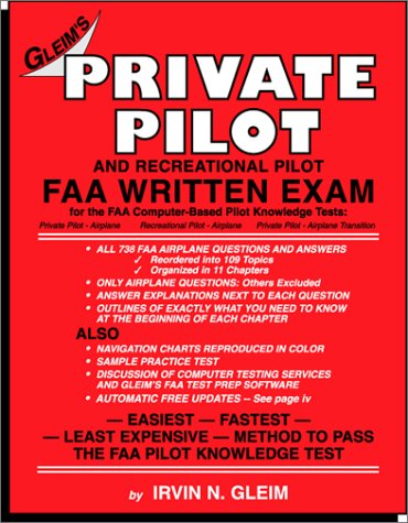 Private Pilot and Recreational Pilot FAA Written Exam 9th 2000 9781581941289 Front Cover