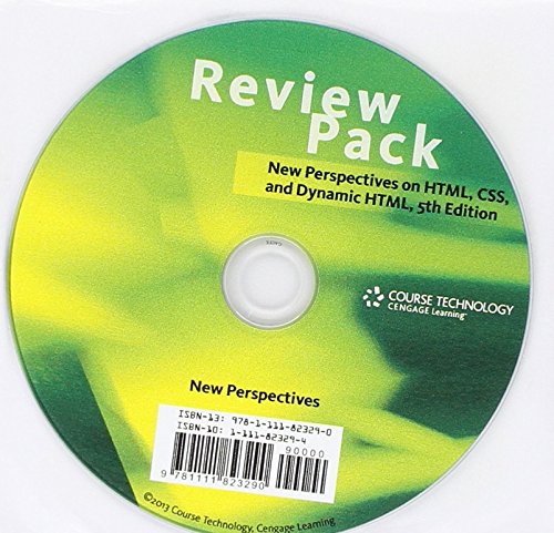 Review Pack for Carey's New Perspectives on HTML, CSS, and Dynamic HTML, 5th  5th 2013 9781111823290 Front Cover