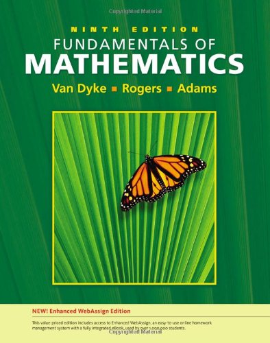 Fundamentals of Mathematics, Edition (with WebAssign Printed Access Card, Single-Term)  9th 2010 9781439047293 Front Cover