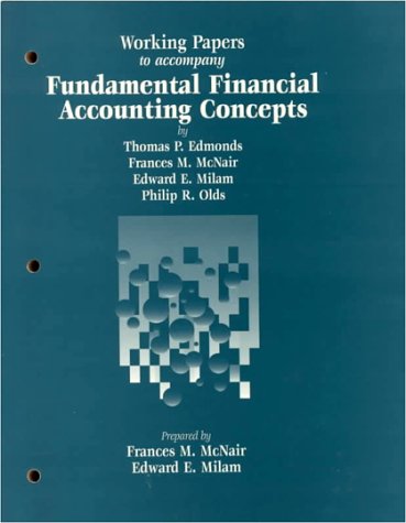 Fundamental Financial Accounting Concepts Working Papers  1996 (Student Manual, Study Guide, etc.) 9780070217294 Front Cover