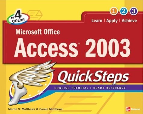 Microsoft Office Access 2003 QuickSteps   2004 9780072232295 Front Cover