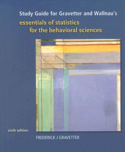 S. G. Essentials of Statistics F/the Behavioral Science  6th 2008 9780495385295 Front Cover