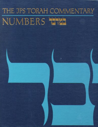 JPS Torah Commentary: Numbers   1990 9780827603295 Front Cover
