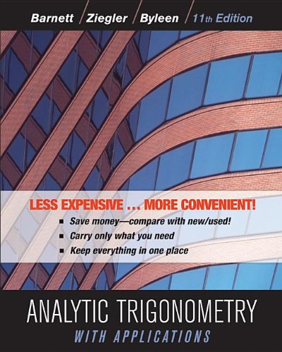 Analytic Trigonometry with Applications  11th 2012 9781118129296 Front Cover