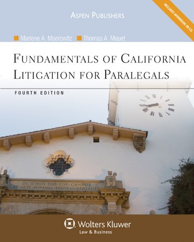 Fundamentals of California Litigation for Paralegals 4e  4th 2010 (Revised) 9780735587298 Front Cover