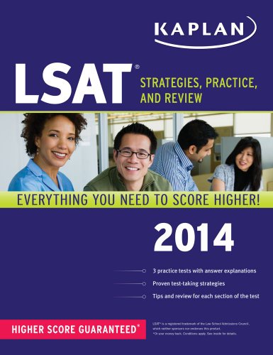 Kaplan LSAT 2014 Strategies, Practice, and Review with 4 Real Practice Tests  2013 9781609789299 Front Cover