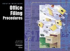 South-Western Office Filing Procedures: To accompany Business Record Control 8th 2001 9780538693301 Front Cover