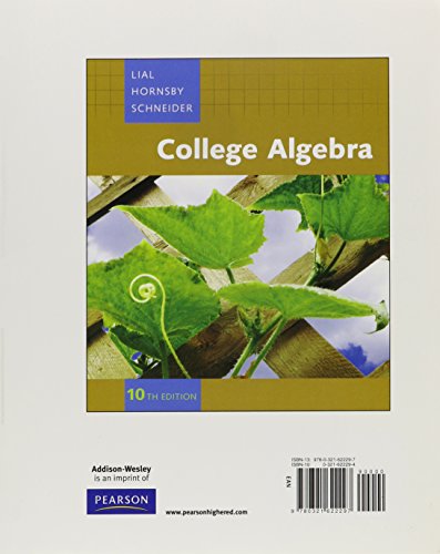 College Algebra, a la Carte Plus MyMathLab  10th 2009 9780321622303 Front Cover