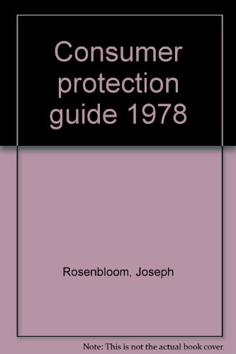 Consumer Protection Guide 1978  1978 9780026957304 Front Cover