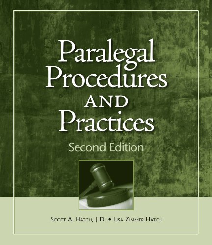 Paralegal Procedures and Practices  2nd 2010 (Revised) 9781428376304 Front Cover