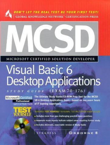 MCSD Visual Basic 6 Desktop Applications Study Guide Exam 70-176  1999 (Student Manual, Study Guide, etc.) 9780072119305 Front Cover