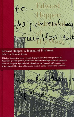 Edward Hopper A Journal of His Work  1997 9780393313307 Front Cover