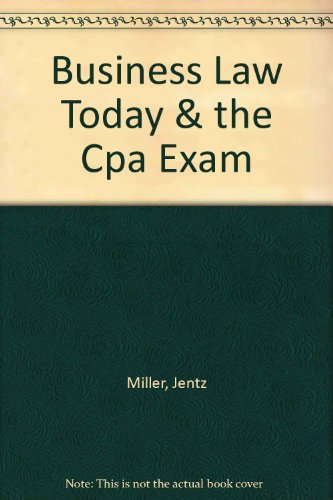 Business Law Today and the CPA Exam 5th 2000 9780324022308 Front Cover