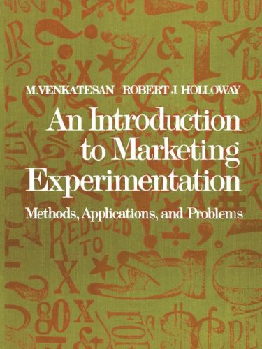 Introduction to Marketing Experimentation  1971 9780029331309 Front Cover