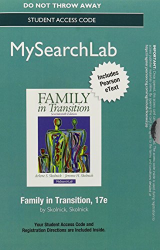 MySearchLab with Pearson EText -- Standalone Access Card -- for Family in Transition  17th 2014 9780205978311 Front Cover