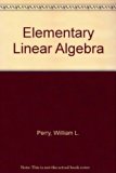 Elementary Linear Algebra N/A 9780070494312 Front Cover
