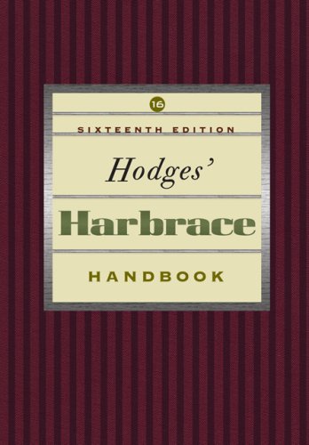 Harbrace Handbook  16th 2007 (Revised) 9781413010312 Front Cover