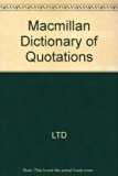 Macmillan Dictionary of Quotations N/A 9780025119314 Front Cover