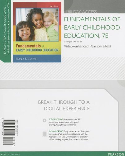 Fundamentals of Early Childhood Education  7th 2014 9780133397314 Front Cover