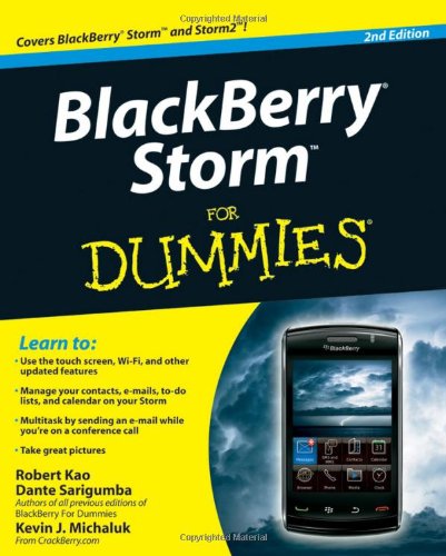 BlackBerry Storm for Dummies  2nd 2010 9780470565315 Front Cover