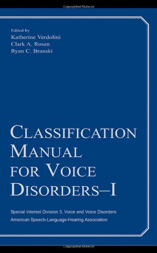 Classification Manual for Voice Disorders-I   2005 9780805856316 Front Cover