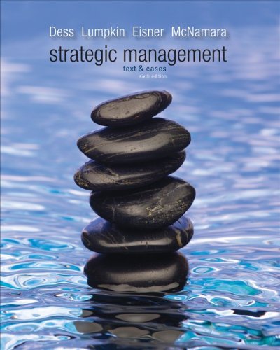 Strategic Management Text and Cases 6th 2012 9780078029318 Front Cover
