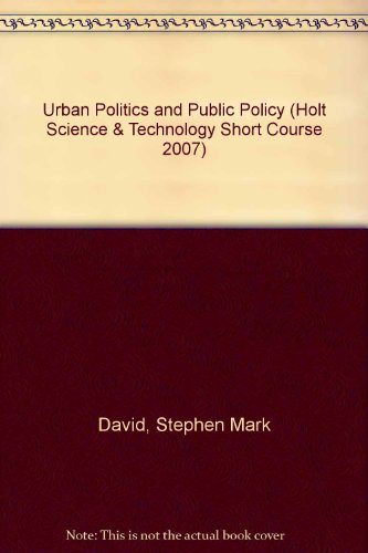 Urban Policy Public Policy N/A 9780030361319 Front Cover