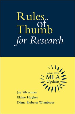Rules of Thumb for Research with MLA Updates 1st 2000 9780072363319 Front Cover