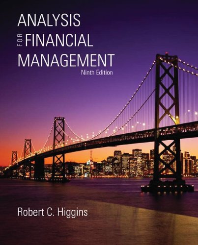 Analysis for Financial MGMT  9th 2009 9780073382319 Front Cover