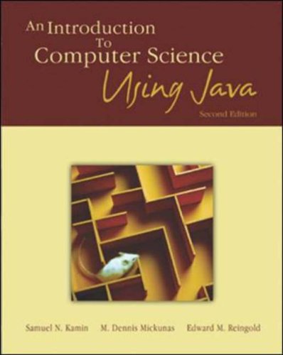An Introduction to Computer Science Using Java N/A 9780071122320 Front Cover