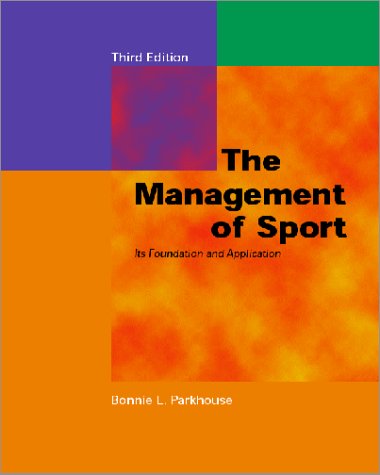 Management of Sport  3rd 2001 9780072300321 Front Cover