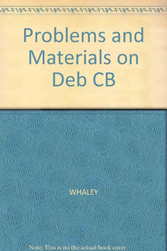 Problems and Materials on Debtor and Creditor Law  N/A 9781567067323 Front Cover