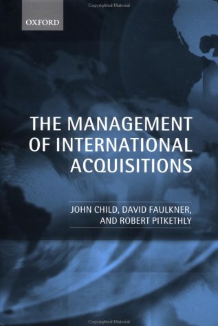 Management of International Acquisitions   2001 9780198296324 Front Cover