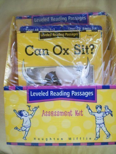 Houghton Mifflin the Nation's Choice Leveled Reading Passages Assessment Kit Grades K-6 N/A 9780618084326 Front Cover