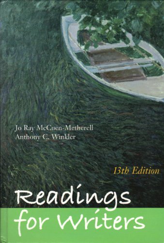 Readings for Writers 13th 2010 9780495802327 Front Cover
