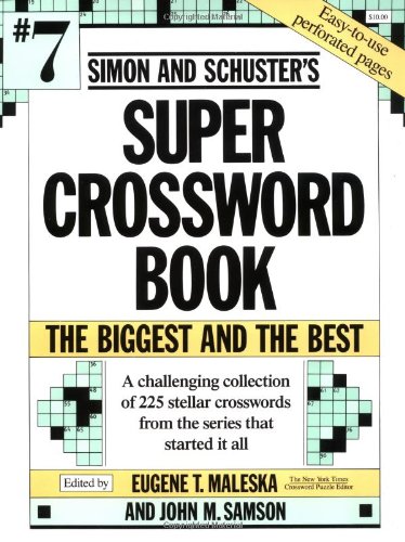 Simon and Schuster Super Crossword Puzzle Book #7   1992 9780671792329 Front Cover