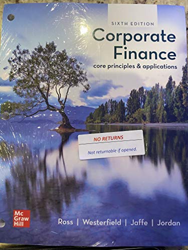 CORPORATE FINANCE:CORE PRIN.(LOOSELEAF) N/A 9781260726329 Front Cover