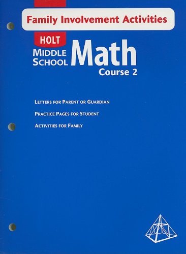 Middle School Math Course 2 : Family Involvement 4th 9780030662331 Front Cover