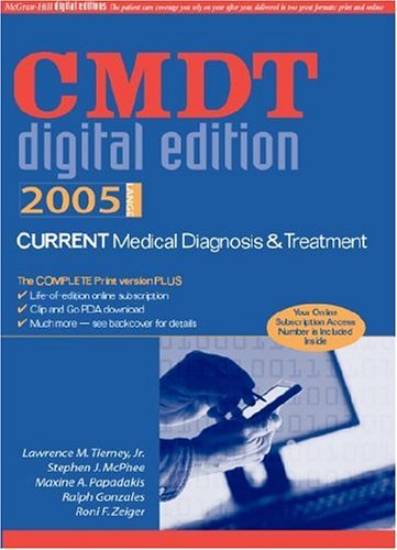 CURRENT Medical Diagnosis and Treatment Digital Edition 2005  44th 2005 9780071453332 Front Cover