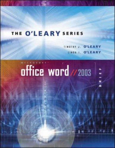Microsoft Office Word 2003   2004 (Brief Edition) 9780072835335 Front Cover